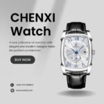 Silver Shell white surface black belt 8209 Watch - Image 2