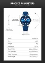 Curren 8465 Men's Wristwatch  Fashionable Casual Watch For Men - Image 9
