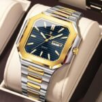 Poedagar 672 Men's Watch - Gold Blue - Image 4