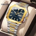Poedagar 672 Men's Watch - Gold Blue