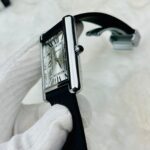 Universe Point Classic Rectangular Roman Dial Watch – Black Strap Edition - Image 6